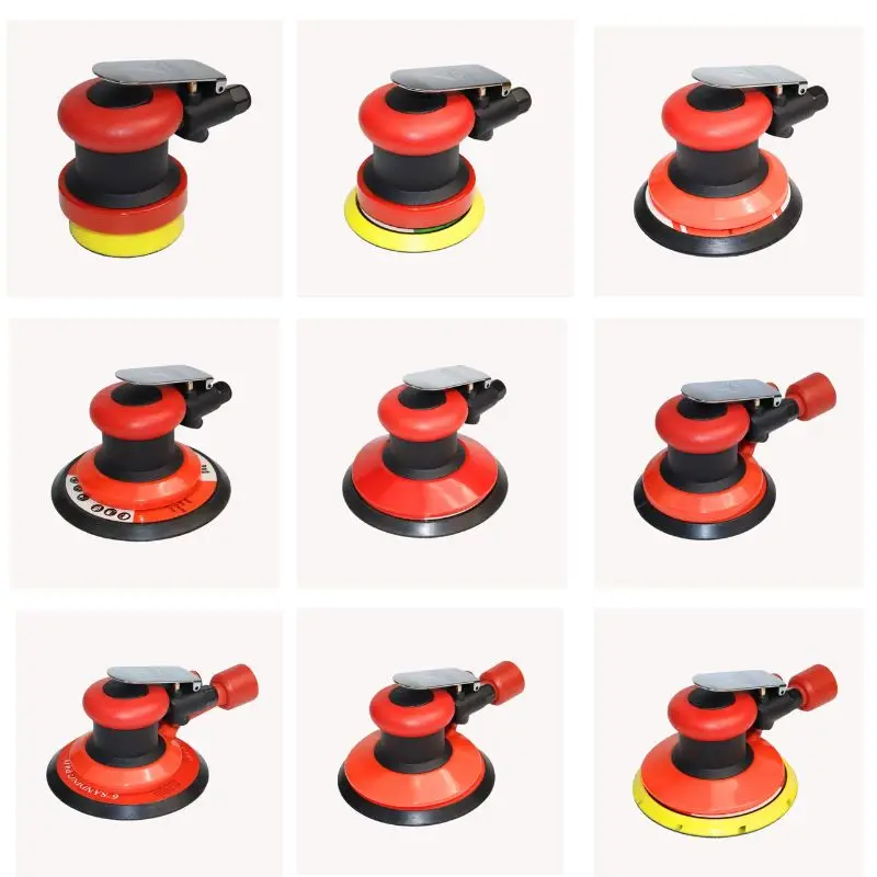 6 Inch Pneumatic Air Sander Polisher Tool Polishing Random Orbital Palm Machine Grinder for Car Paint Care Rust Removal