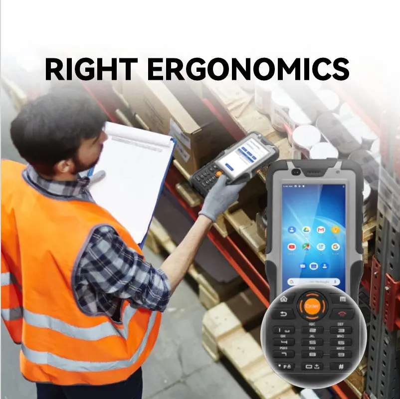 HUGEROCK R50UB industrial rugged android tablet pc computer handheld pda desktop barcode scanner 2d 4.5 inch octa core pos panel