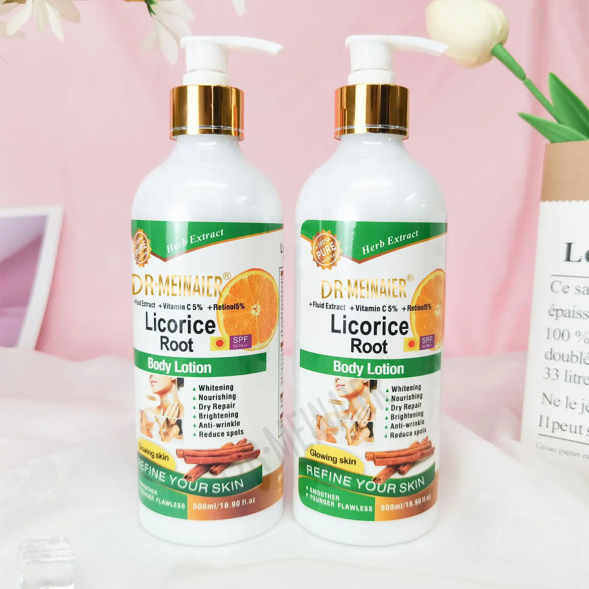 OEM Natural Brightening Body Lotion Vitamin C Retinol Effective Moisturizing Nourishing Body Lotion Skin Whitening Body Milk