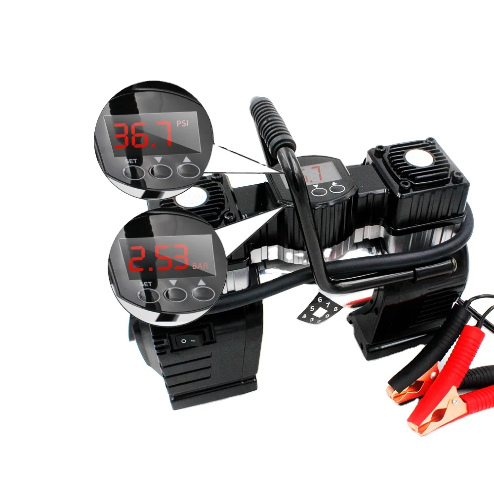 Горячая Распродажа Электрический автомобильный воздушный компрессор для шин 12 в цифровой насос для шин для автомобиля мотоцикла велосипеда