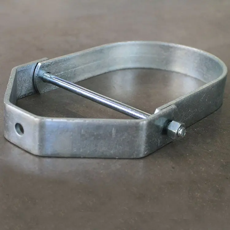 Factory Wholesale Steel Conduit Pipe Clamp Metal HDG Custom 3-1/2' Clevis Hanger