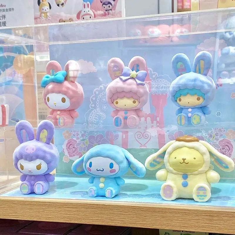 Фигурка Botu sanrio игрушки милая мультяшная аниме модель из ПВХ украшение для торта Kuromi Cinnamoroll шторка сюрприз Подарочная