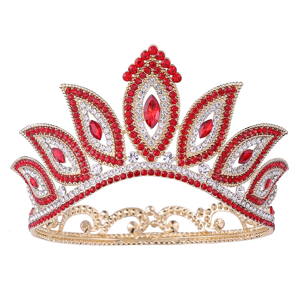 Ethnic fashion tiara baroque retro party festival crowns bridal full round luxury queen crown