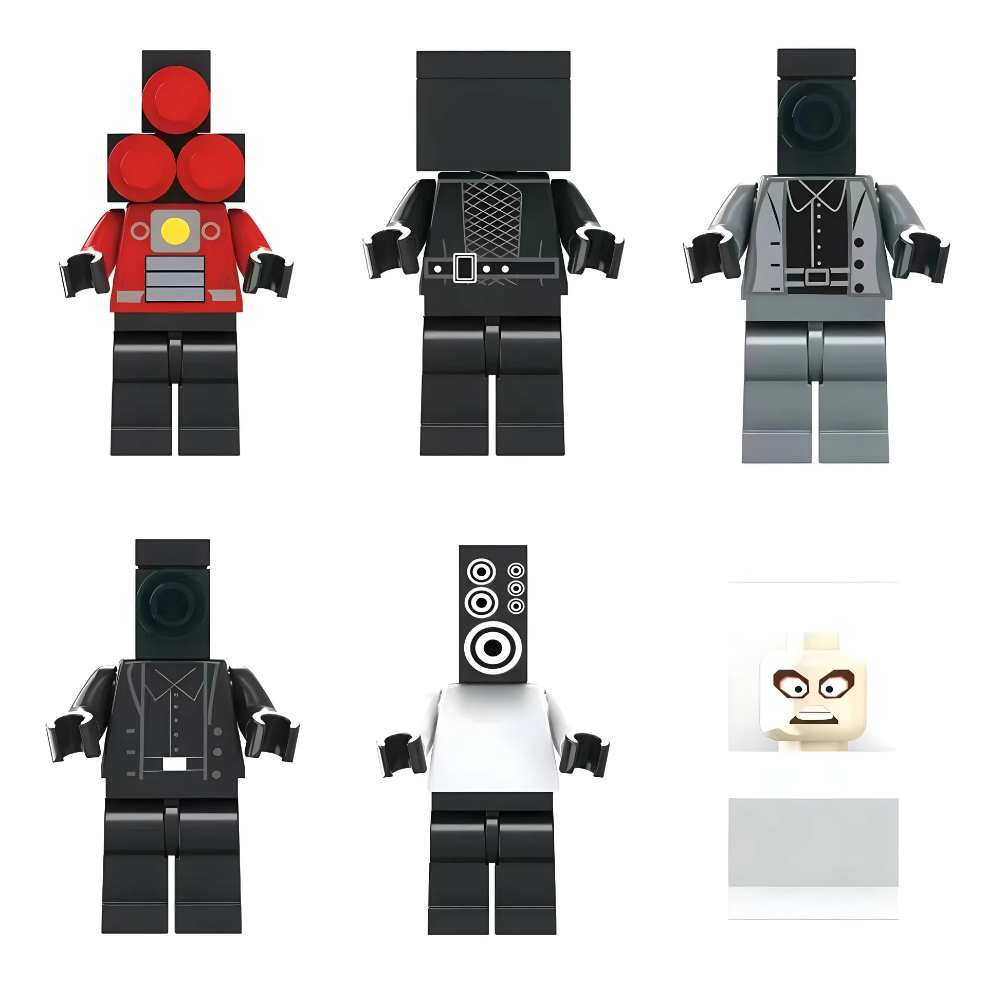 2024 Building Block Figures Mini Brick Characters DIY Construction Toys Compatible with Leading Brands TV People Audio Person