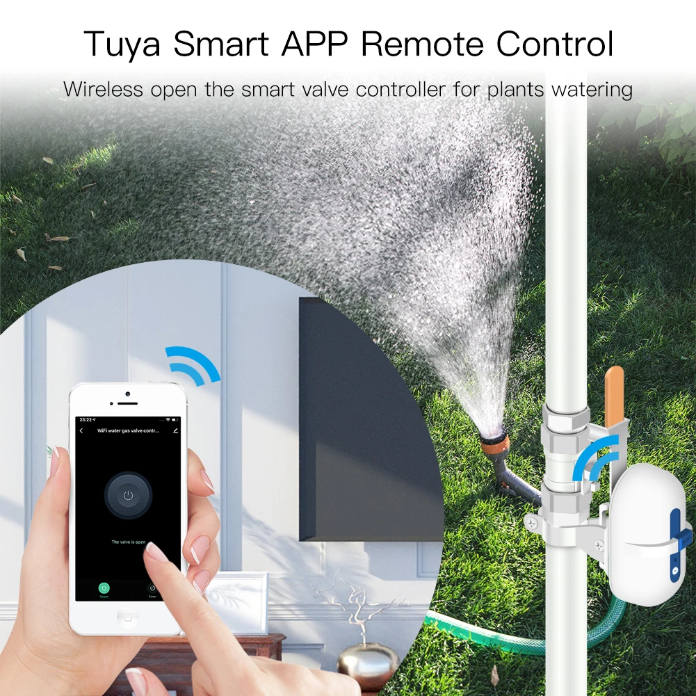 Tuya Smart Wi-Fi ZigBee воды газопровода автоматическое отключение клапан контроллер приложение Life пульт дистанционного управления домашней автоматизации