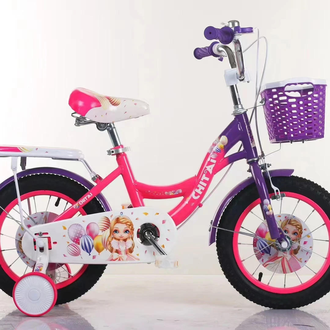 Low price high carbon steel two wheel bike for kids 5 to 10 years old princess style bike