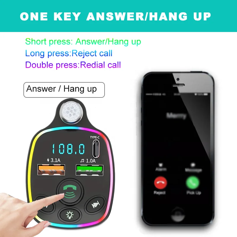 Q11 Bluetooth FM Transmitter Handsfree Car Radio Modulator MP3 Player USB Super Quick Car Charge Adapter for Car MP3 Player