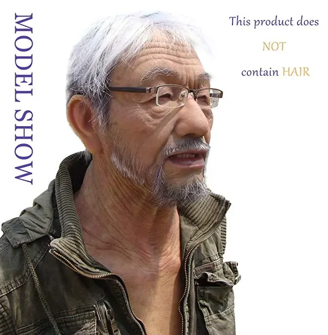 William Masque Halloween Party Full Head Old Man Mask Terrible Carnival Human Silicone Mask For cosplay crossdressing