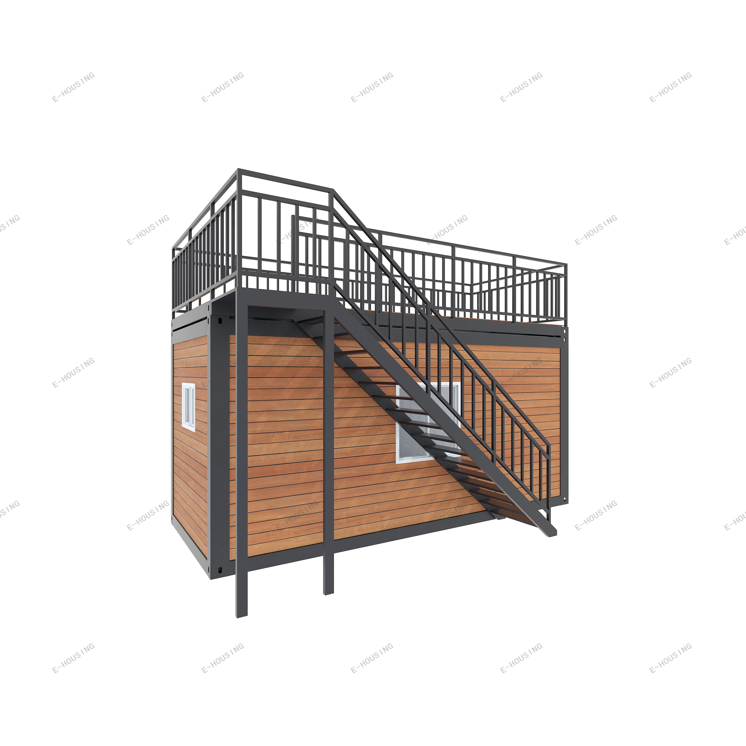 Two Story Home Luxury Fabricated Living Portable Storage Flat Pack Steel Dubai Prefab Expandable Container House For Sale