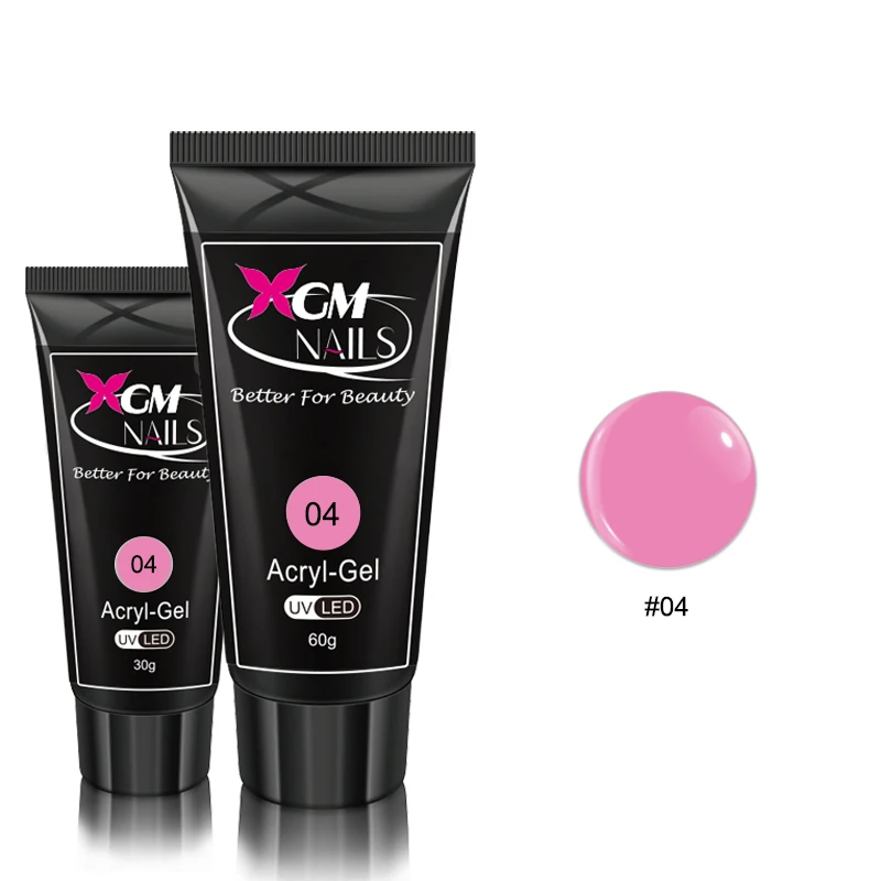 XGM NAILS Extension Gel OEM ODM Logo And Color Uv Led Liquid Glitter Nail Gel Kit With Uv Lamp Poly Gel