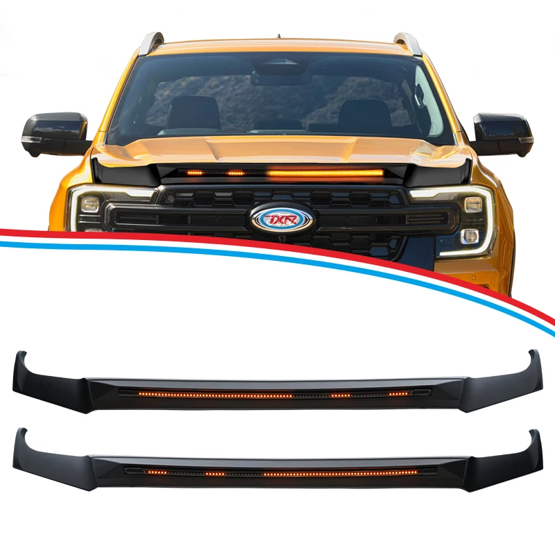 bug shield hood protector bonnet guard light for ford ranger t9 bonnet guard 2022 2023