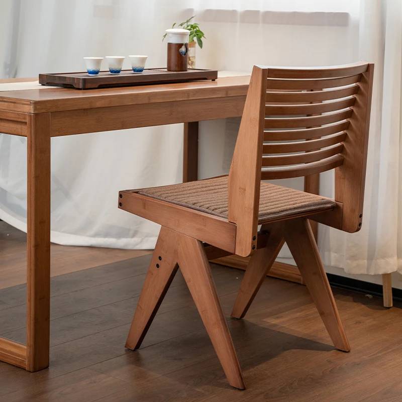 Лидер продаж завод AiLiKEA современный однотонный обеденный стул из бамбукового ротанга для гостиной под заказ