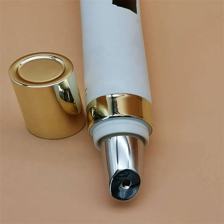 Custom BB Cream Eye Essence Cosmetic Tube Packaging Luxury Massage ABL Plastic Empty Eye Cream Tube with Zinc Alloy Applicator