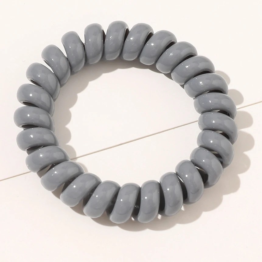 BELLEWORLD Wholesale Occident Ice cream color phone ring large telephone line hair ring hair coil elastic hair ties for women