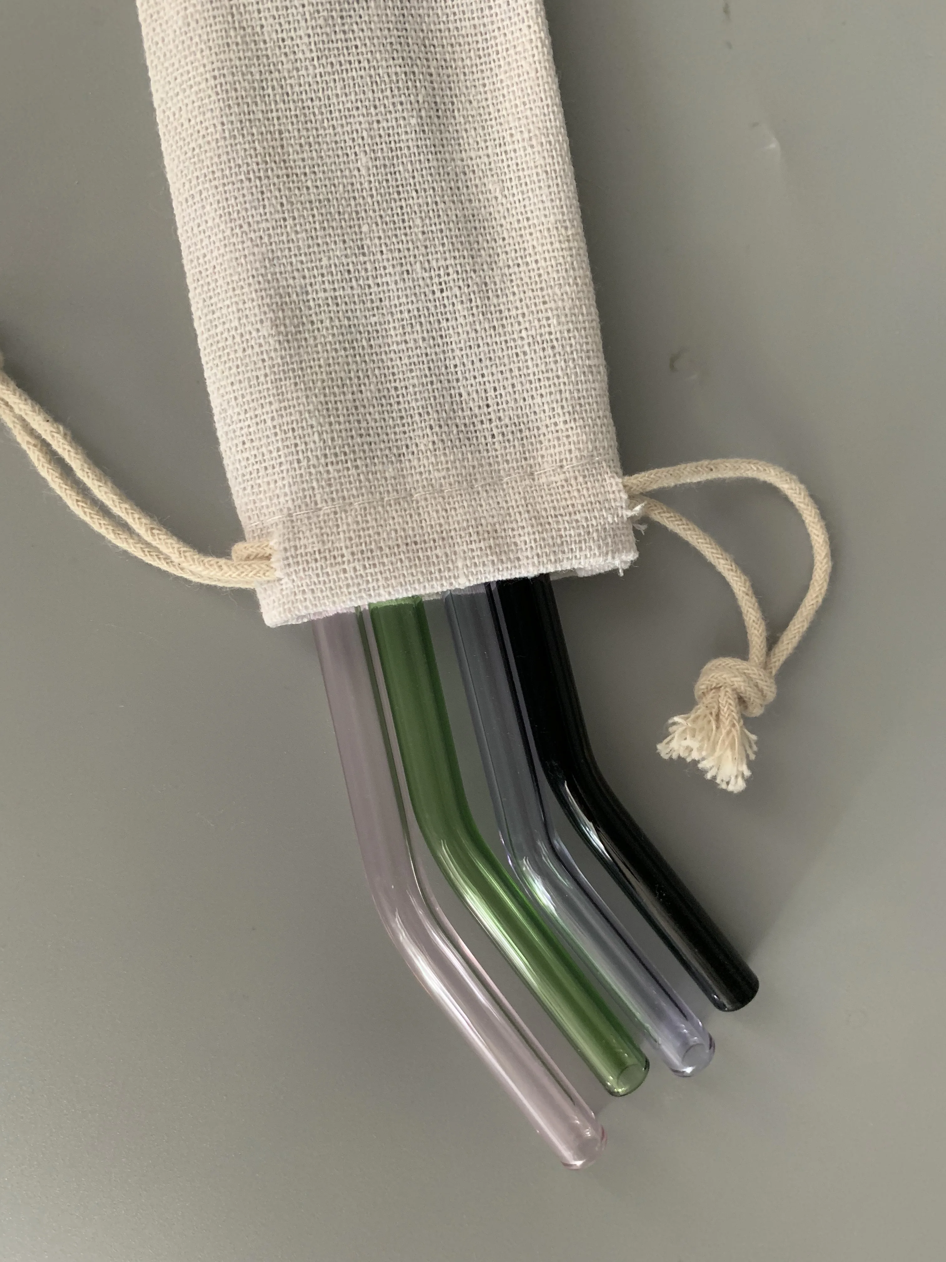  Popular All Natural Drinking Glass Straws With Pouch Packing Custom