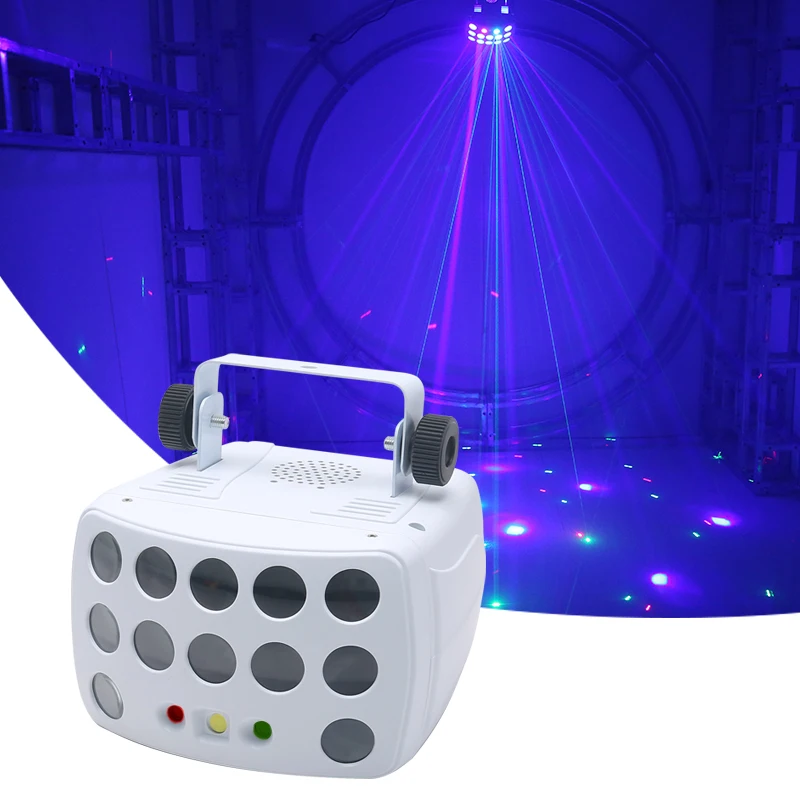 Hot Sale Home Party Mini DJ Lighting LED Laser Butterfly Colorful Disco Light