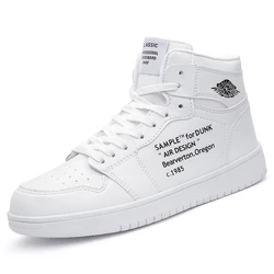 Manufacturer White Casual Shoes Wholesale Custom Black Blank High Top Sneakers