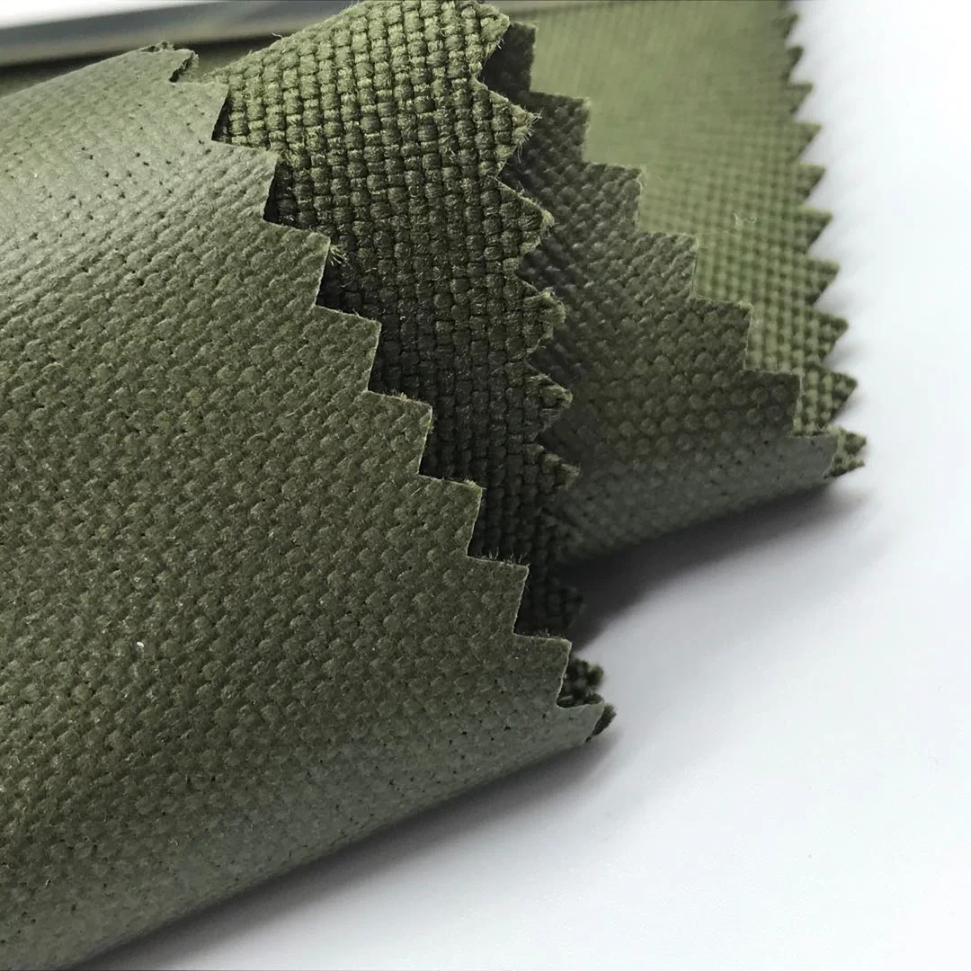 hot sale high quality waterproof 100% polyester green oxford fabric PU coated for bags suitcases