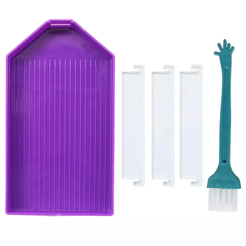 Plastic Large Capacity Diamond Painting Tray Organizer Holder Drill Plate DIY Cross Stitch Embroidery Nail Art Bead Accessories
