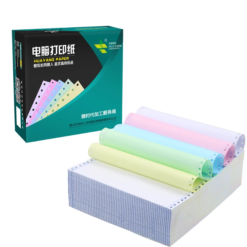 
Brand Logo Printed Multilayer Needle Printer Ncr Continuous computer paper Carbonless Paper 