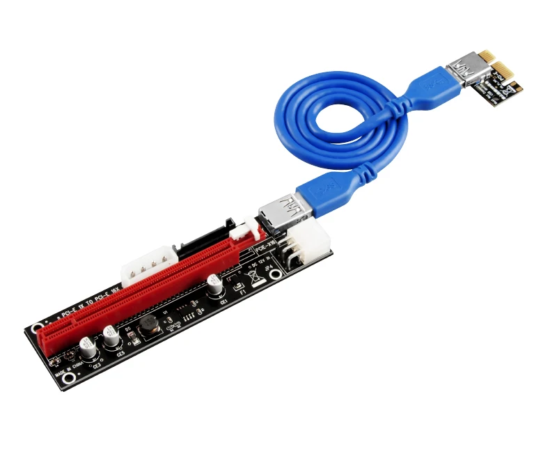 Карта переходника 009S Plus, переходник PCI-E с USB 3,0 и 1X до 16X, переходник для видеокарты, графического процессора, майнинга