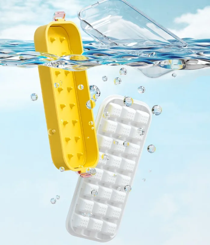 Press-type silicone ice tray grinding tool for household and commercial use, food-grade ice making artifact, creative multi-laye