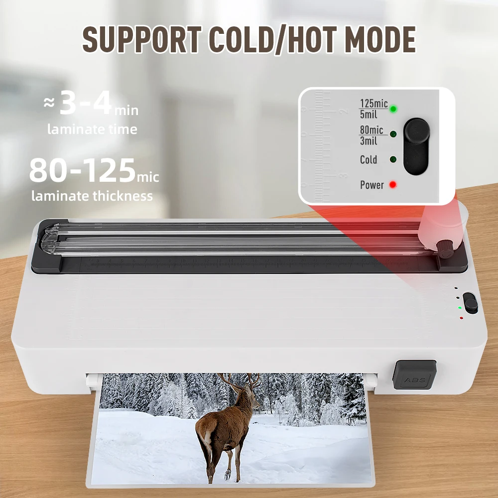 Zequan 7 in 1 Automatic Photo Laminator New Style A4 photo Cold Hot Laminating Machines for Documents Paper Laminator
