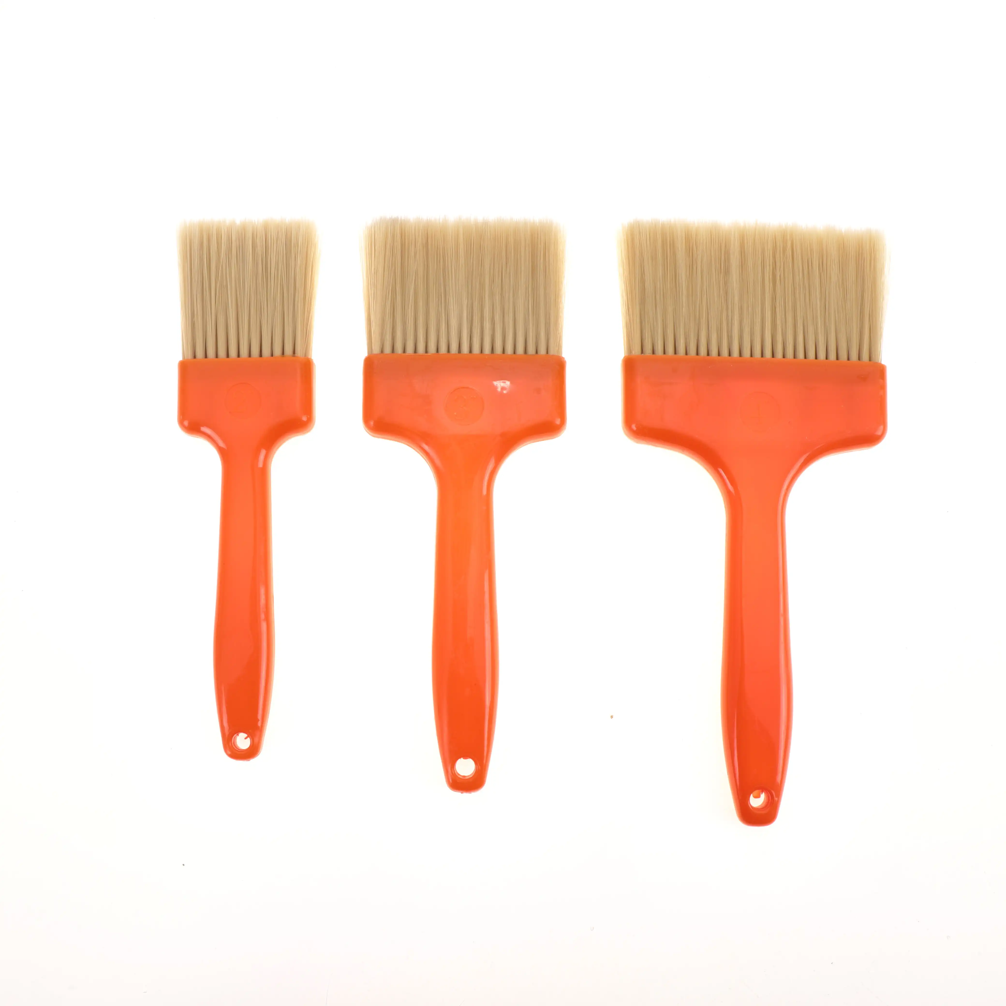 High quality Pure Bristle Paint Brush With Plastic Handle Wooden Nylon Paint Brush Roller