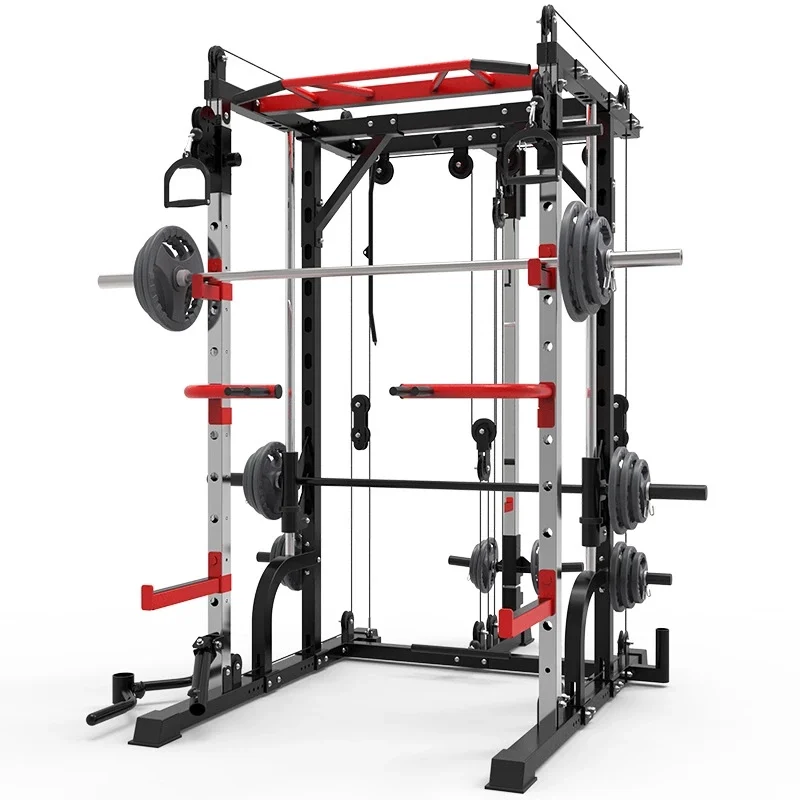 Multi functional Gym Equipment comprehensive trainer smith machine wall mount squat rack equipment