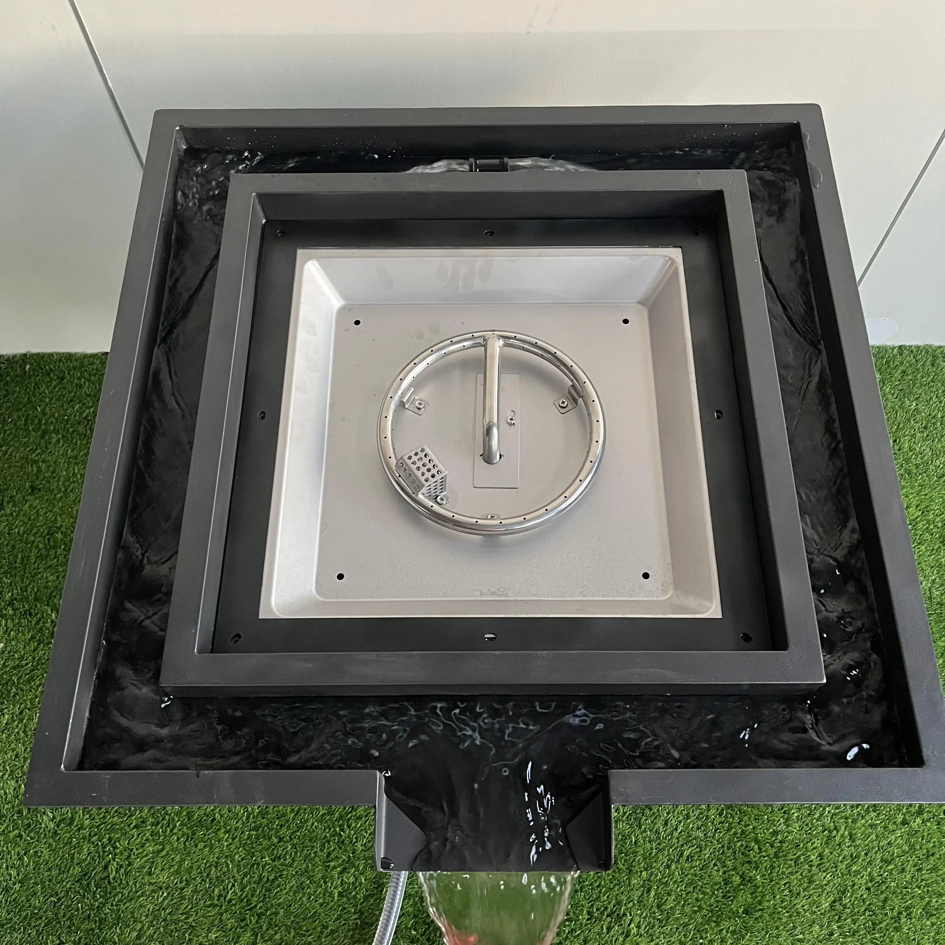 outdoor  Remote control and water outlet black  Fire Pits