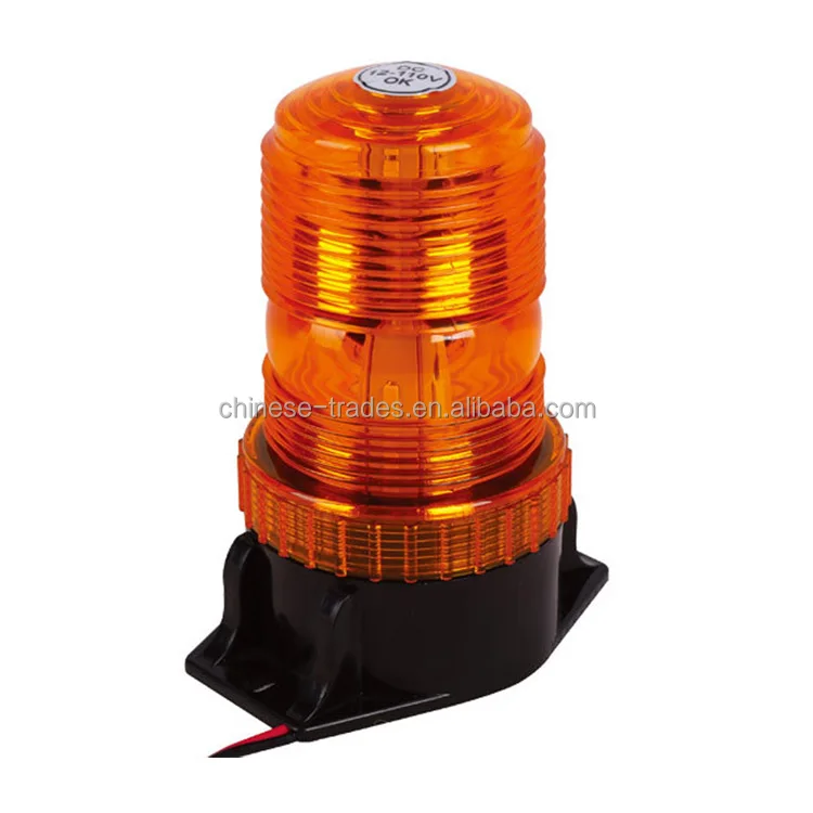 Heavy Duty Vehicles LED Amber Strobe Emergency Flash Beacon,  Magnetic Flashing Forklift Warning Signal Safety Lamp