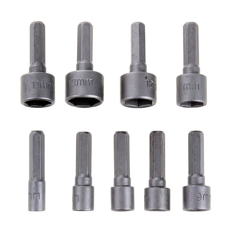 1pc/5pc/6pc/8pc/9pc/14pc  Sleeve Nozzles Nut Driver Set Drill Bit Adapter Electric Screwdriver Socket Hexagon Socket