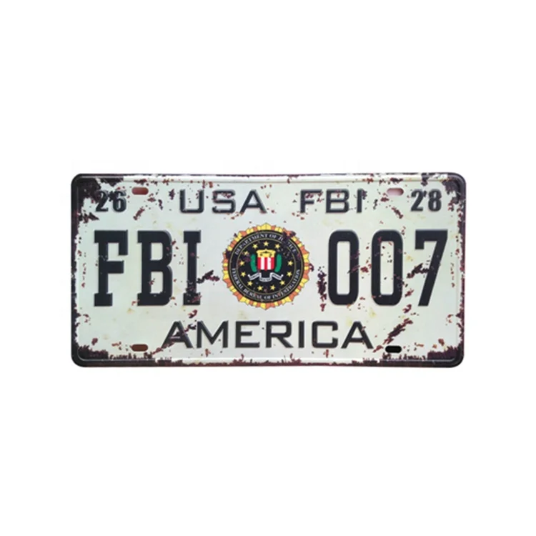 Hot United States Home Decor Tin Signs Bar Pub Cafe Decor Metal Sign Car License Plate