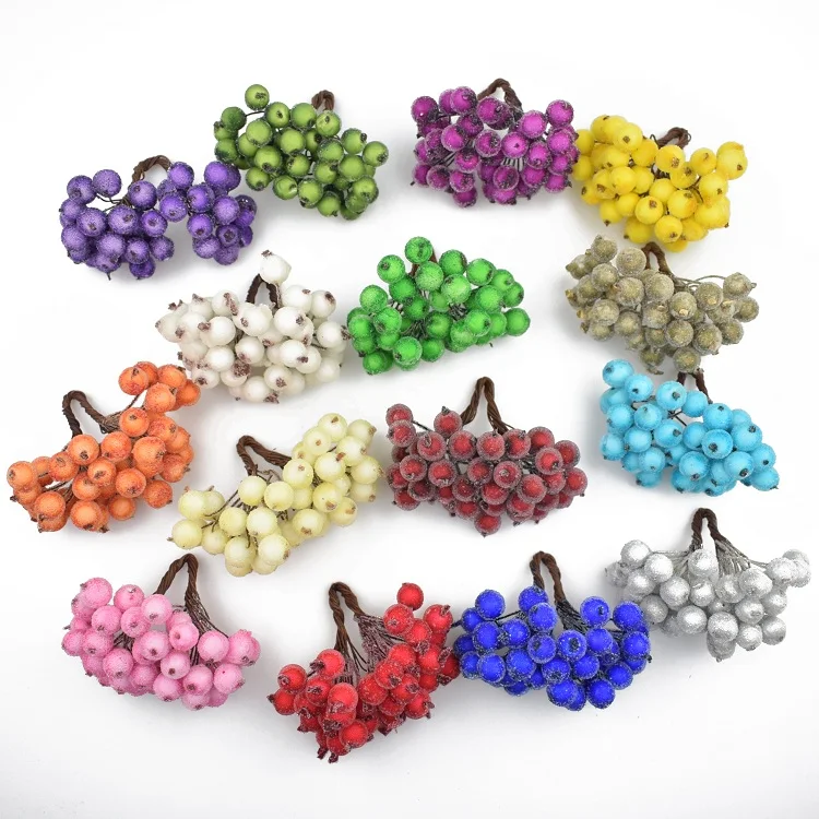20pcs High Quality Foam Flower Berry Berry Pick Diy Artificial Christmas Berry