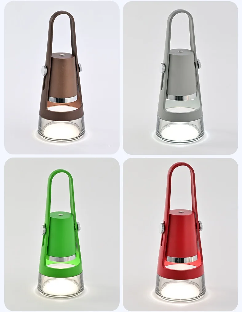 Modern Rechargeable Table Lamp Adjustable Angle Retro Living Room Bedside Desk Smoke-Free Candle Melt Warmer Hotel Use Metal