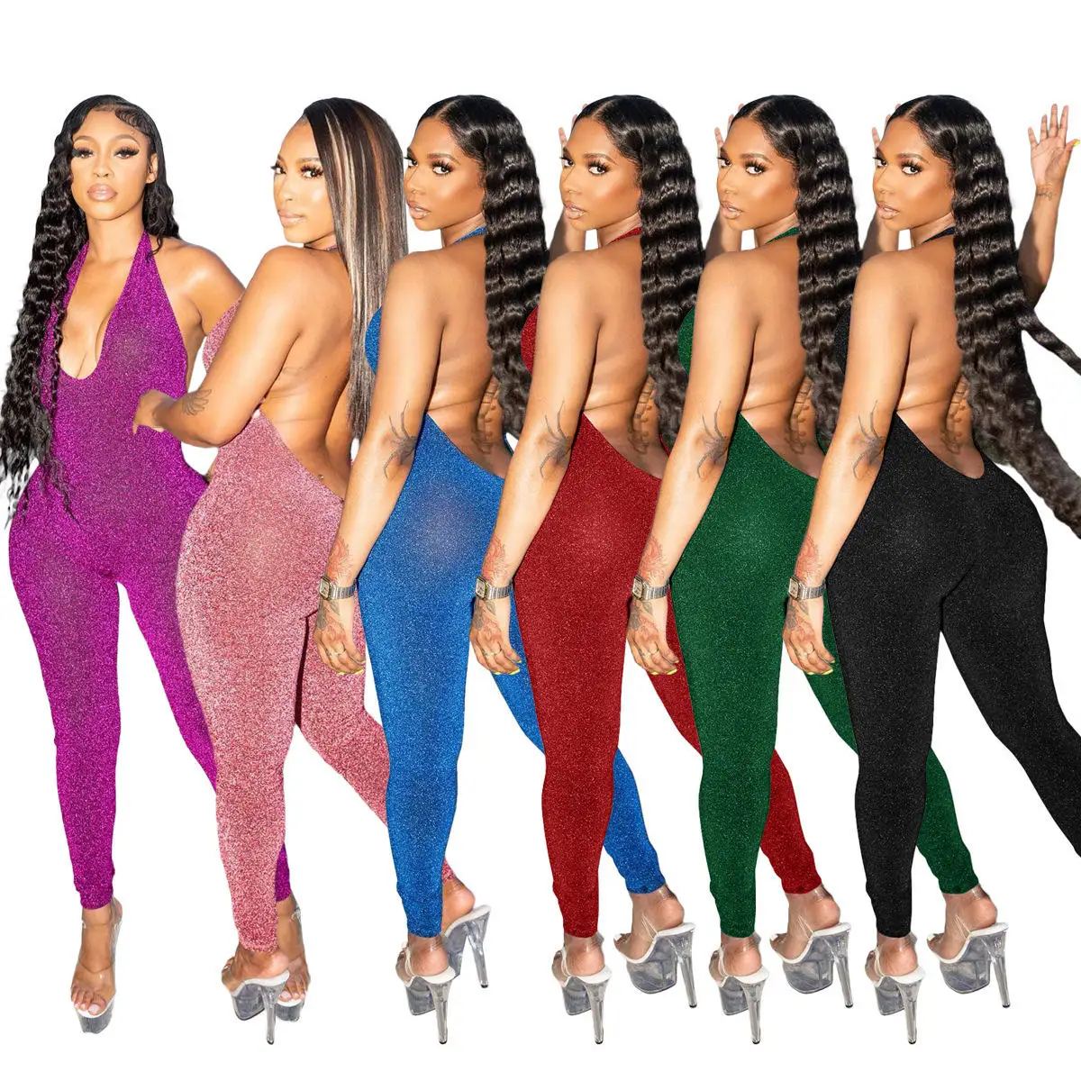 Женские льняные комбинезоны с широкими штанинами