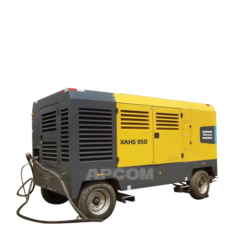 High Pressure Diesel Air Compressor Mobile Cummins engine Atlas Copco 950cfm 12bar 175psi Compressor New Technology Portable