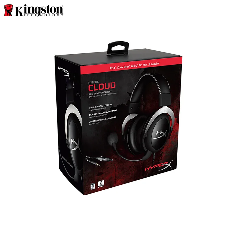  HyperX Cloud Silver игровая гарнитура с шумоподавлением проводная наушники микрофоном