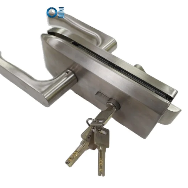 8-12mm Frameless Glass Door Lock Security Lock Knob Open/Close for Bathroom