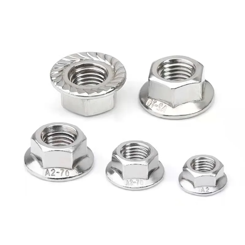 DIN6923 Carbon Steel 10.9 Grade  Black Oxide Lock Hex Flange Nuts M6 M8 M10 M12 M14 M16 M20