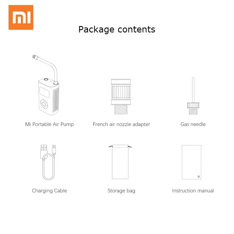  Портативный умный электрический воздушный насос Xiaomi цифровой для измерения давления в шинах велосипедов автомобилей воздушных