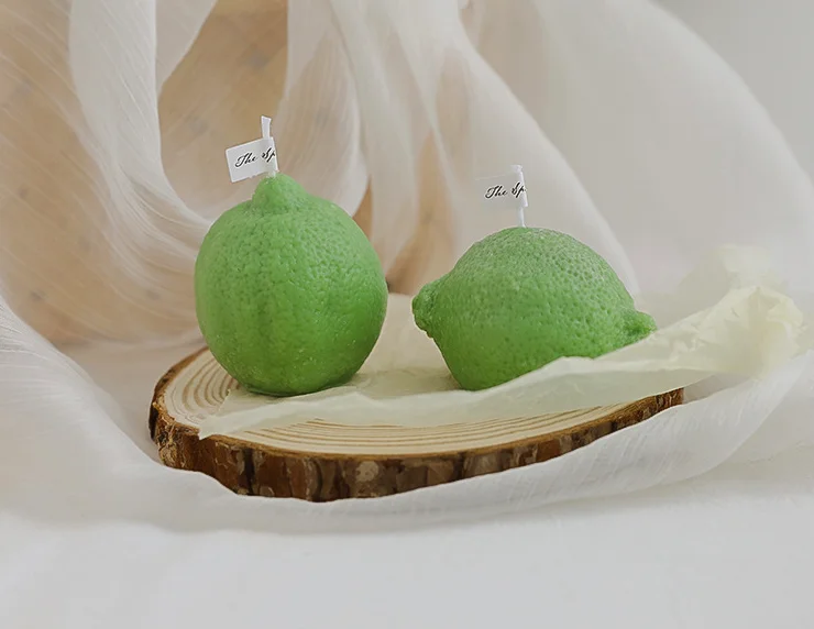 Manufacturer Lemon shape Scented candle Souvenir gift For Home Party decor Fruit Art candle Novelty candle