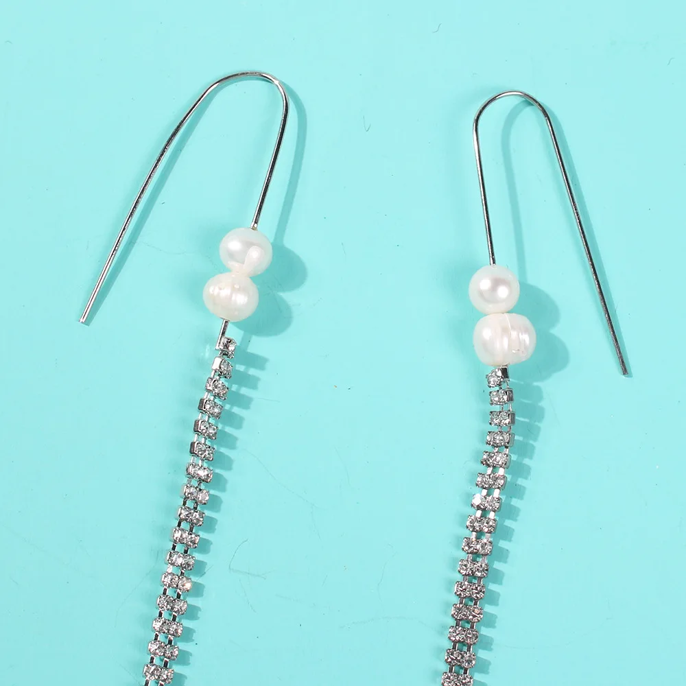 2020, сделано в Китае, длинные висячие серьги с кисточками, серьги с хрустальным жемчугом и крючком для женщин и девушек