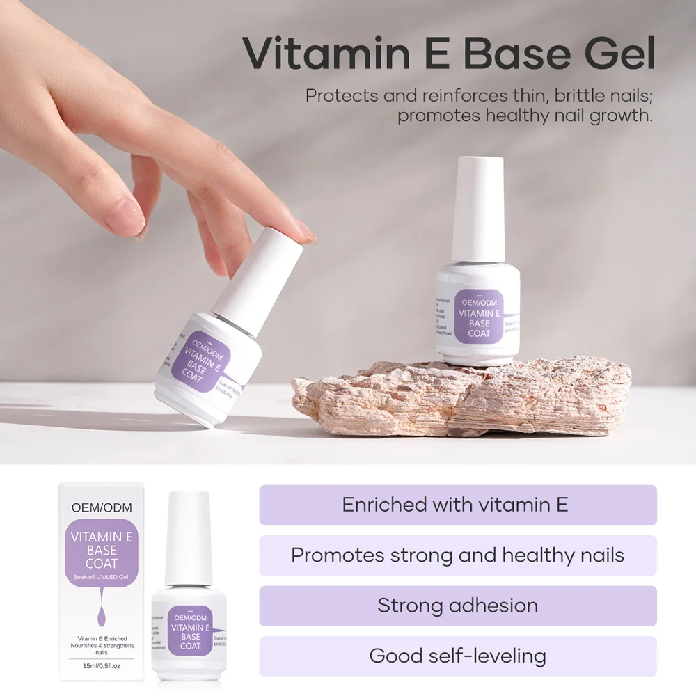 Missgel Available in stock Low Viscosity Base Gel Nail Care Custom Private Label Base Coat Gel OEM/ODM Vitamin E Base Coat