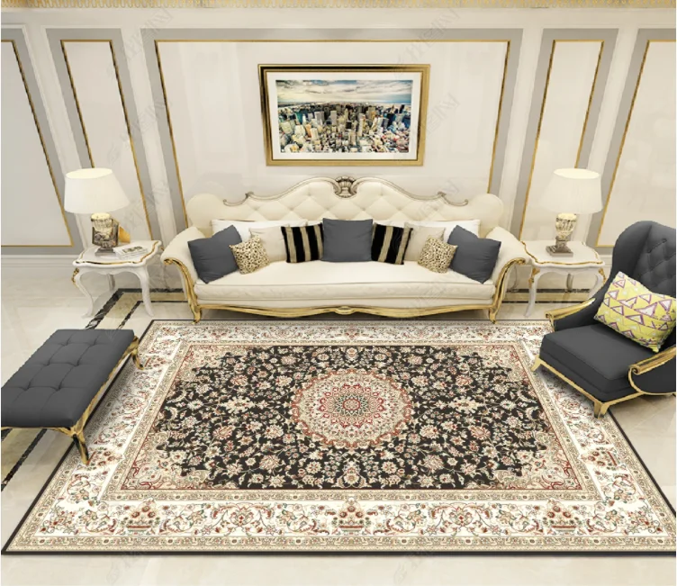 Лидер продаж, 3D персидские ковры для спальни с шелковым принтом