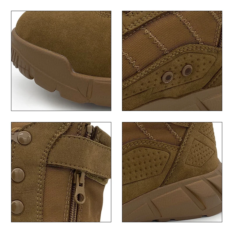 OBSHORSE Wholesale Available Custom Combat Desert Shoe Outdoor Men Women Ladies High Top Climbing Hiking Training Tactical Boots