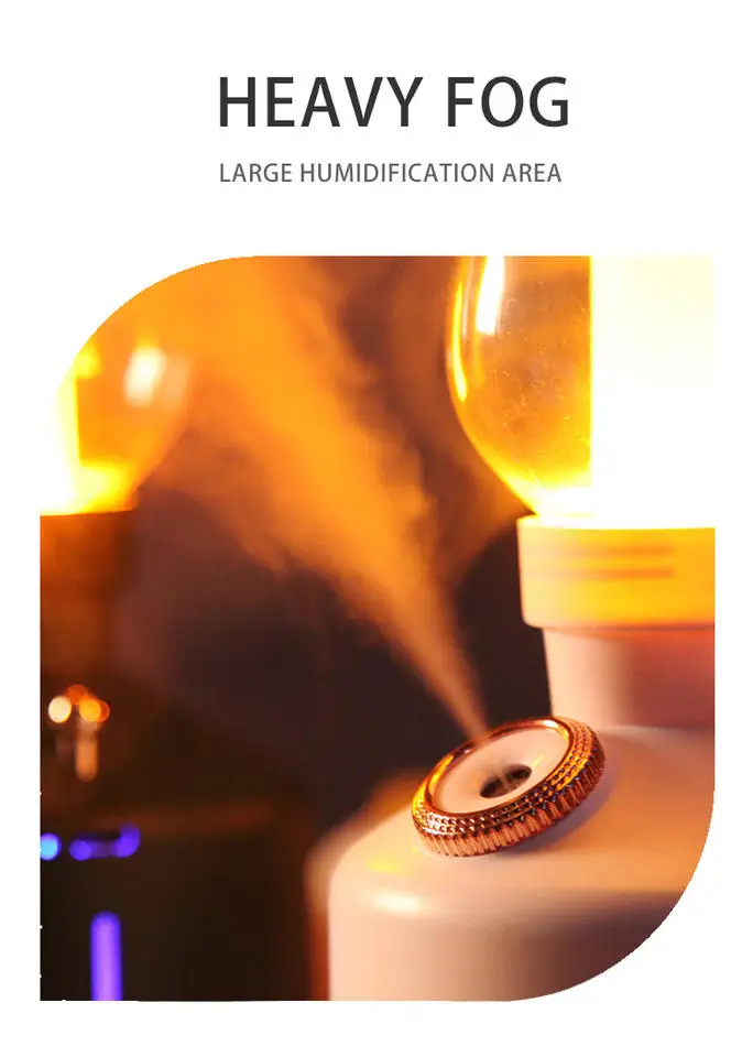 Перезаряжаемый прохладный туман персональная домашняя портативный увлажнитель 280 мл светодиодные ретро ночной свет бар ресторан мини воздуха