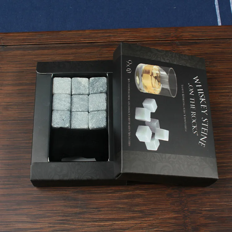 Whiskey Stone Marble Reusable Ice Cubes Natural Unique Whiskey Stones For Beverages Cocktail Chilling