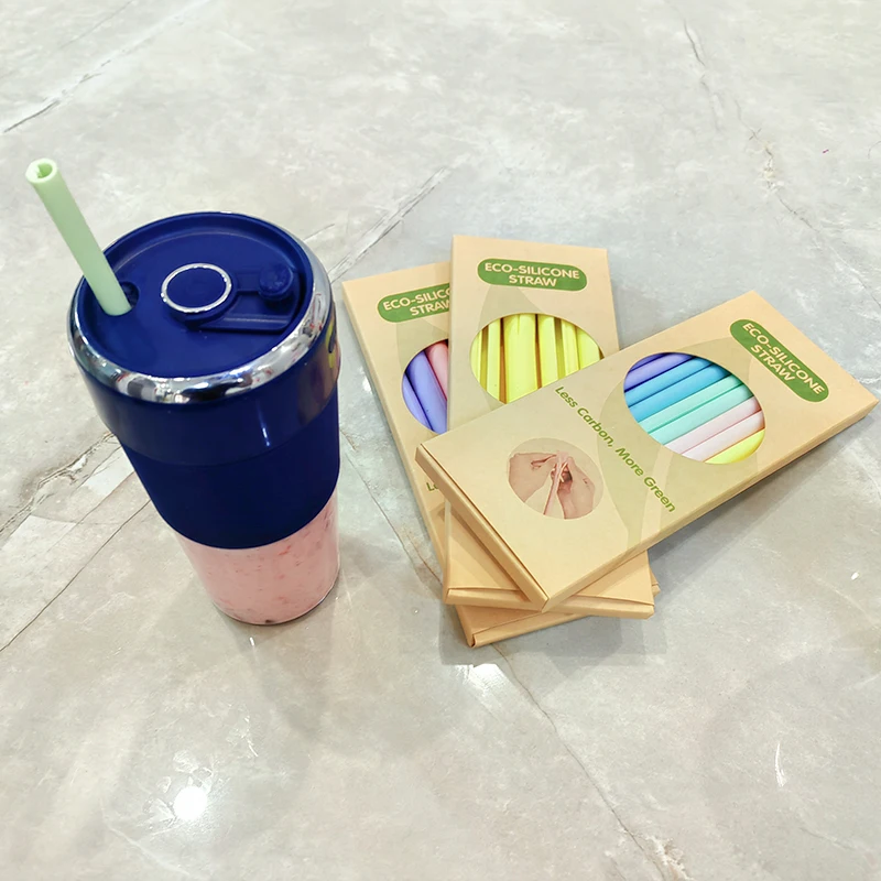 Mini Powerful Juicer Multifunctional 350ml 8 blades Portable Electric On-the-go Mixer Wireless Blender with silicone straw