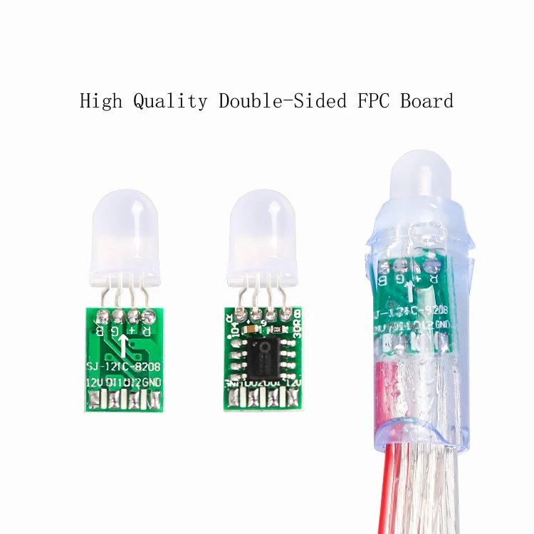 SHIJI Outdoor Full Color 12V 2811 12mm Round Led Pixel GS8208 Break Point Resume Led String Light Christmas Lights